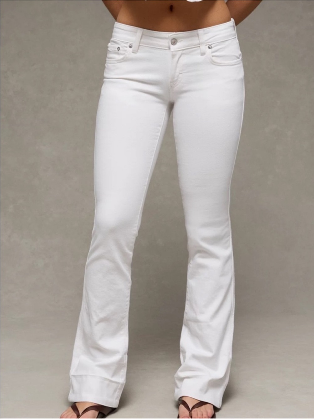 American Eagle Outfitters White Flare Jeans
